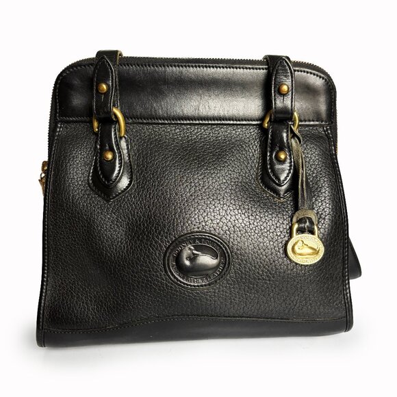 Dooney & Bourke All Weather Leather Carpet Shoulder Bag P147 Black RARE … - Picture 1 of 10